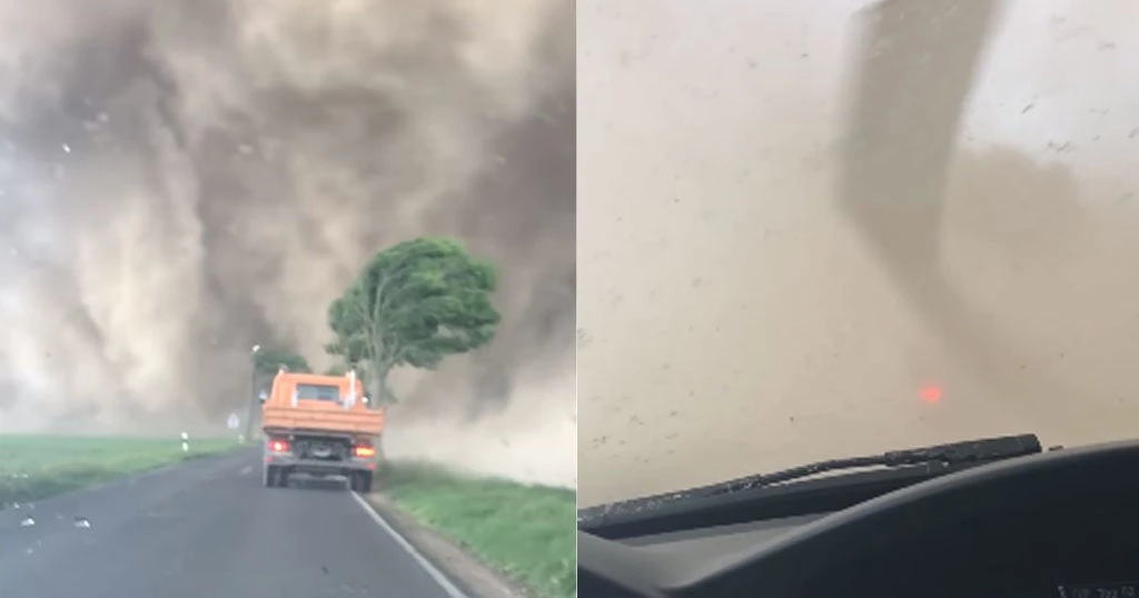 Ελληνας έπεσε πάνω σε ανεμοστρόβιλο στη Γερμανία: «Ωωω ρε μ@λλλάκ@»  – Βίντεο